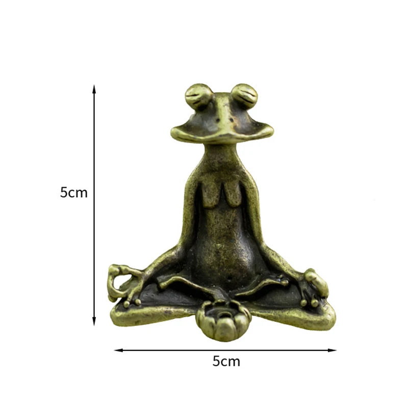 Vintage Zen Frog Incense Burner Alloy Sandalwood Incense Stick Holder Mini Home Decor Ornaments Sculpture Tea Pets